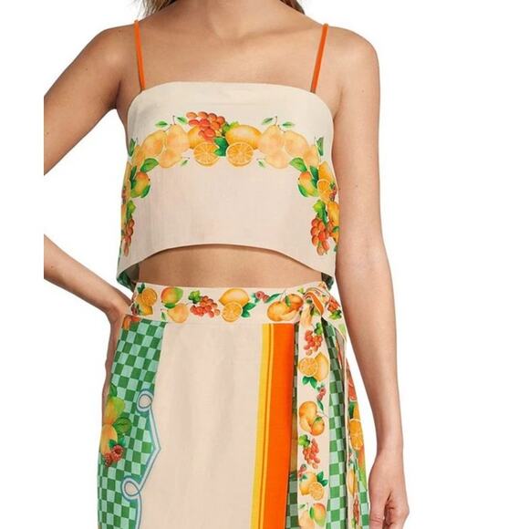 NWT Antonio Melani Sz 2 CLIO Collection Citrus Crop Top $129 - Picture 2 of 6